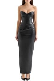 Juliana Corset Faux Leather Gown at Nordstrom